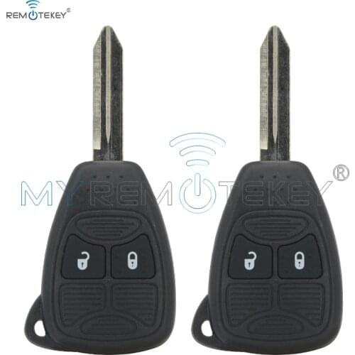Remtekey 2pcs 2 Button for Chrysler Dodge Jeep remote Head key Case
