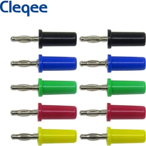 Cleqee P3001P 10PCS 4mm Banana Plug Connectors Welding Type for Audio Speaker Amplifier 4mm Cable Wire