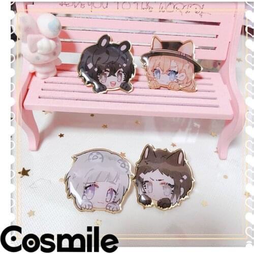 CoSmile Bungo Stray Dogs Ryunosuke Akutagawa Dazai Doll Toy metal badge brooch pins rare cute Cosplay Limited Gift C