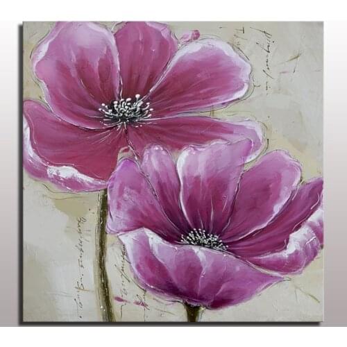 Flower Pictures On The Wall for Living Room Decorative 100% Hand Painted Flower Oil Paintings Acrylic Floral Wall Art On Canvas