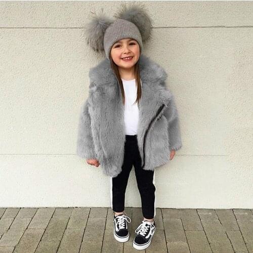 New 2020 Kids Winter Plush Coat Trendy Jacket Kids Clothing Girl Casual Outfits Kids Shierling Coats Toddler Girl Cute Jackets