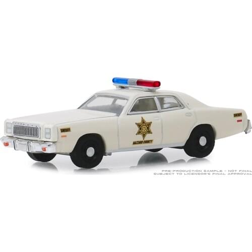 GreenLight 1:64 1977 Plymouth Fury Sherif Alloy model car Metal toys for childen kids diecast gift