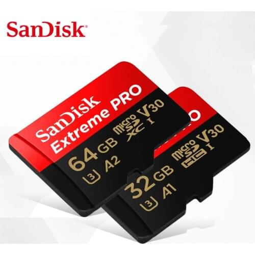 SanDisk Extreme / PRO Memory Card 128GB 64GB 32GB Read Speed Up to 100MB/s microSDHC/micro SDXC UHS-I micro SD U3 V30 4K UHD