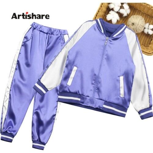 Teenage Kids Clothes Patchwork Clothing For Girls Jacket + Pants Girl Outfit Casual Style Kids Tracksuit 6 8 10 12 14