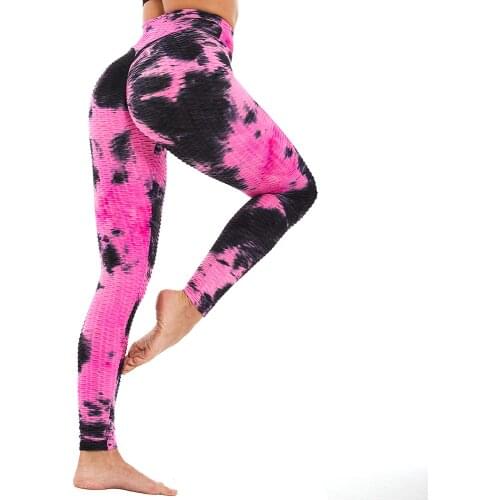 Leggings women tie dye anti cellulite leggings women push up high waist fitness work out sexy workout sportswear streetwear home
