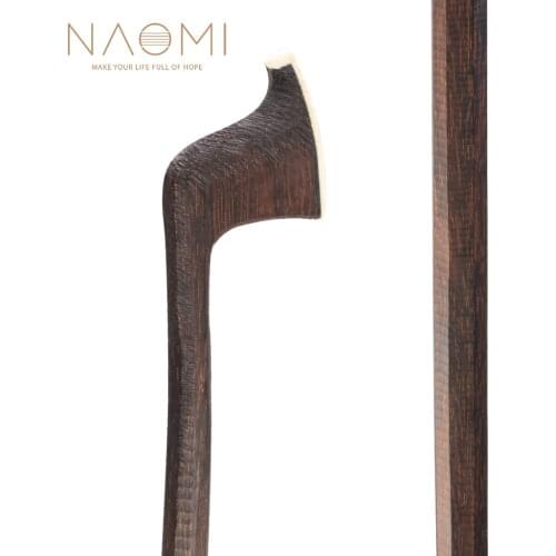 NAOMI 4/4 Size Sandalwood Violin Bow Blank Bow Stick Engraved Bow Head Violin Bow Maker Use
