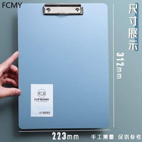 2021 New A4 File Folder Document Clip Writing Board Plastic Report Cover School Office Stationery Small Business Supplies