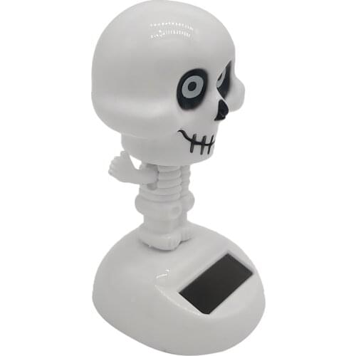 Adorable Dancing Skeleton Statue Figure, Plastic Bobbleheads Doll, Nodding Figure Doll Toy Home Office Car Dashboard Ornament