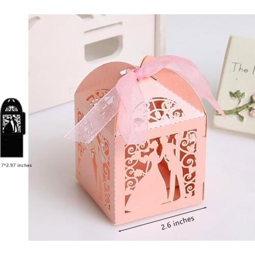 Couple Box Die Sweet Lovers Metal Cutting Dies for Scrapbooking New 2019 Gift Candy Box Greeting Card Wedding Decoration Cutter