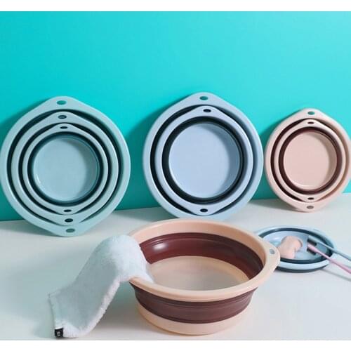 Portable Folding Basket Wash Basin Hanging Hole Basin Edge Design Innovative Household Basin For Travel Outdoor Camping Hiking