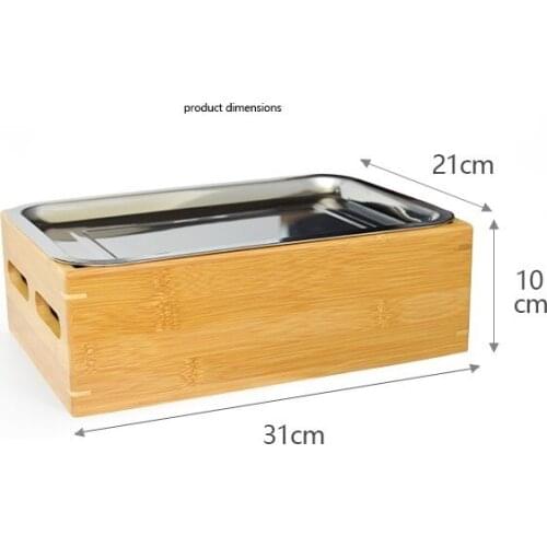 Rectangular commercial bamboo box heating stove mini hot string grills family winter barbecue heat preservation stove 036-9