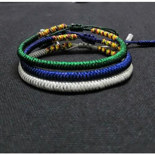 Retro AMIU Tibetan Jewelry Buddhism Good Lucky Charm Tibet Bracelets & Bangles for Women and Men Handmade Knots Rope Bracelet
