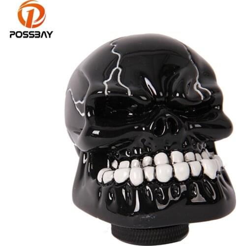 POSSBAY -95% OFF Human Carved Skull Head Gear Shift Knobs Manual Transmission Car Gear Stick Shift Shifter Knobs Universal