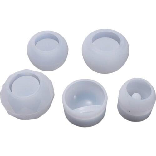 DIY Crystal Pen Holder Casting Mold Silicone Small Pen Container Storage Making Mould Handmade Epoxy Resin Mold 5 Shapes