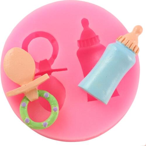 Bottle Nipple Baby Toy Series Silicone Molds DIY Party Fondant Cake Decorating Tools Chocolate Gumpaste Mould Candy Resin Moulds