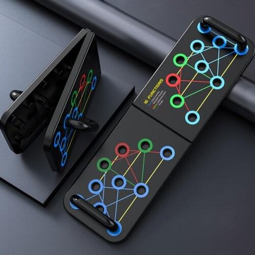 16 in 1 Push-Up Rack Board Training Sport Workout Fitness Gym Equipment Push Up Stand for ABS Abdominal Muscle Building Exercise