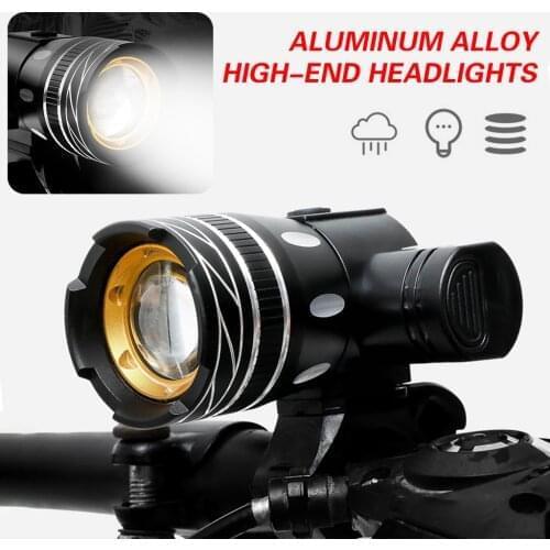 Bicycle Light Rainproof Usb Charging Led 1000 Lumens Mtb Front Lamp Headlight Aluminum Ultralight Flashlight Bike Light #T2G