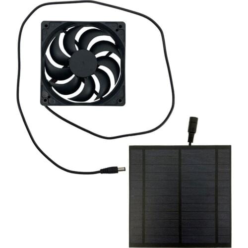 5W 6V Solar Exhaust Fan Air Extractor IP65 Waterproof Mini Ventilator Solar Panel Powered Fan For Dog Chicken House Greenhouse