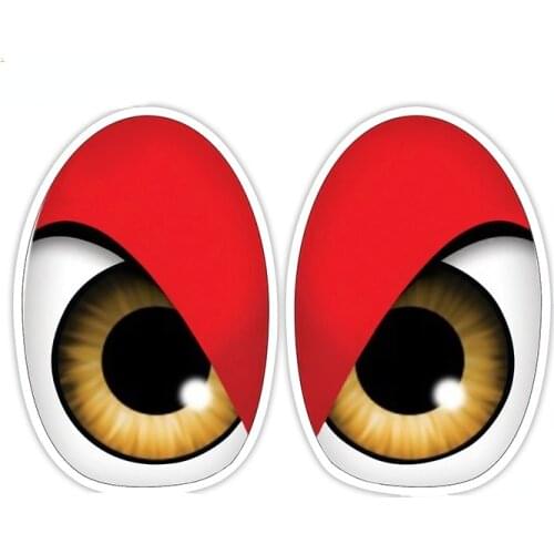 Cartoon Bird Red Eyes Anime Funny Car Stickers Bumper Trunk Truck Graphics JDM Vinyl Cover Scratches Waterproof Car Wrap Decal