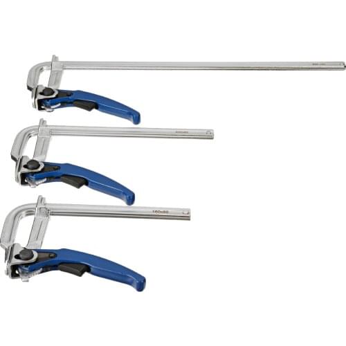 MFT Clamp Heavy Duty Steel Ratcheting F Clamp Bar Adjustable Quick Release for Guide Rail System Woodwork DIY Hand Tool