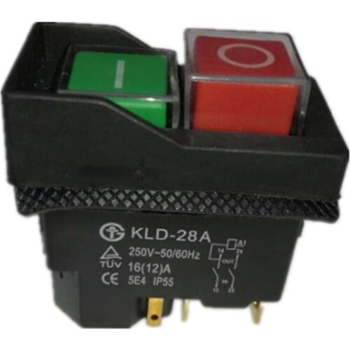 1Pcs 5pinWaterproof magnetic explosion-proof pushbutton switch kLd-28A 5E4 IP55 220v magnetic starter electromagnetic switches