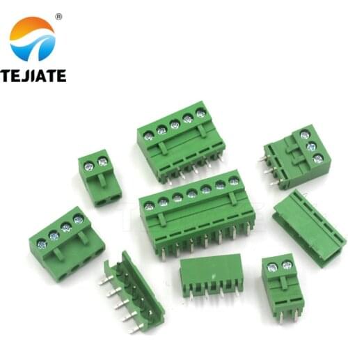 10 sets/batches of HT5.08 234567pin straight needle bending pin terminal plug type 300V 10A KF2EDGK 5.08mm spacing PCB connector