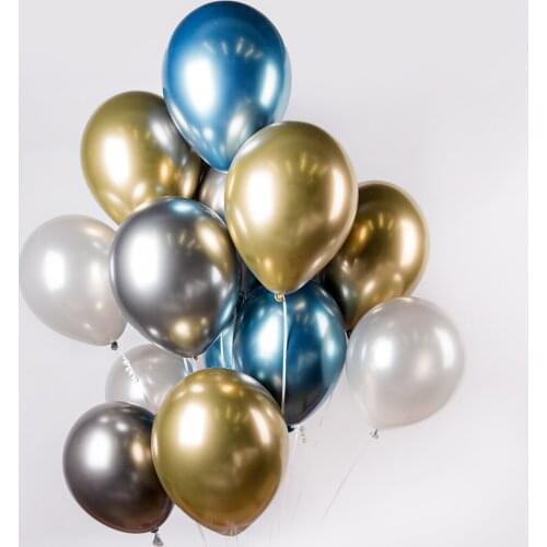 10pcs 10/12inch Thick Pearl Metallic Chrome Latex Balloons Wedding Birthday Party Decor Metal Balloon Baby Shower Party Supplies
