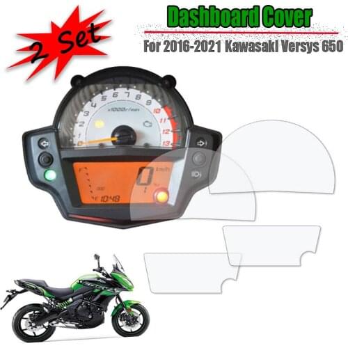 2 SET For Kawasaki Versys650 KLE650 KLE 650 Versys Cluster Scratch Protection Film Screen Protector 2020 2019 2018 2017 2016