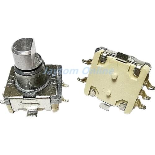 5pcs EC11 Encoder Switch With Push Button Turn Left or Right Reset Rotary Switch 5pin SMD Handle Length 10mm Half Shaft