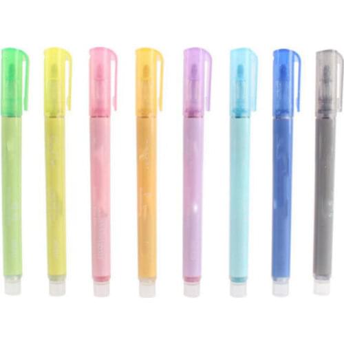 8 pcs/set Highlighter Marker pen Round head Draw Marker Pen Fluorescent Graffiti pen for multicolor Student highlighting Marker