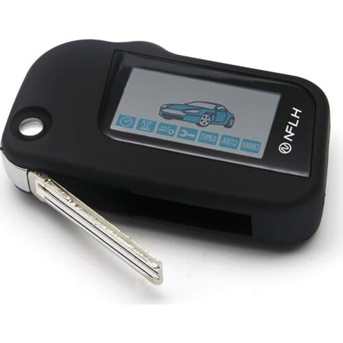For A63 Russin Version StarLine A93/A63 Uncut Blade Fob TWO way Car Alarm System LCD Remote Control Keychain Fob