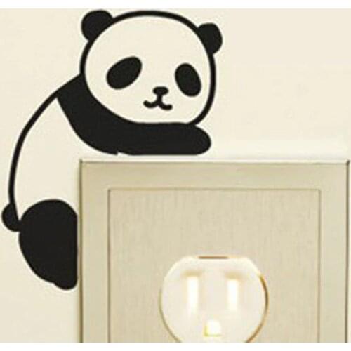 Quote New Cute Panda Wall Stickers Light Switch Decals Home Art Vinyl 3SS0042
