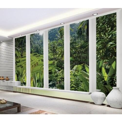 CJSIR Custom Wallpaper 3D TV Background Wall Stereo Window Scenery Mural Wall Papers Home Decor Papel De Parede 3d Wallpaper