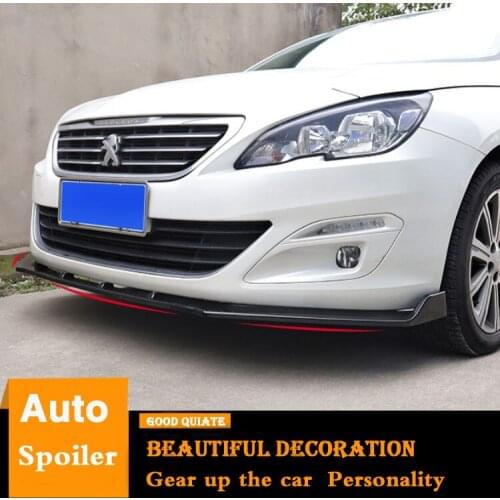 For 2015-2018 PEUGEOT 408 front Bumper Diffuser Rear Spoiler Bumpers Protector ABS Material Body kit bumper rear lip 2016