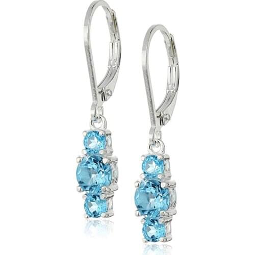 Exquisite Triple Cubic Zirconia Drop Earrings for Women Ladies Evening Party Female Elegant Accessories Trendy Jewelry K5D497