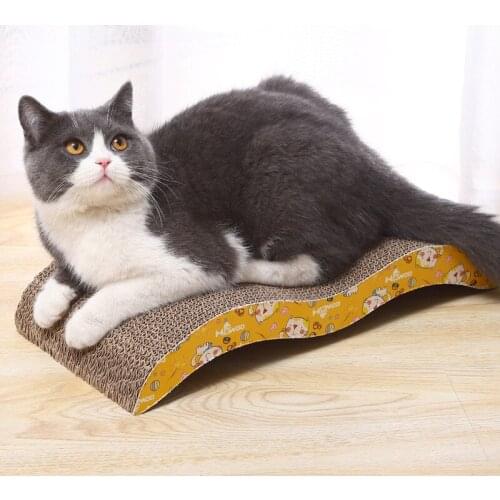 Cats Nail Scraper Mat Deluxe M Shape Pet Cat Toys Scratch Board Sofa Design Organic Catnip Kitten Corrugated