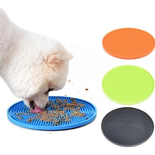 Pet Lick Pad Slower Feeder Pad Cats Dog Licky Mat Feeding Cats Dogs Licking Mat Pet Bathing Distraction Pads Silicone Dispenser