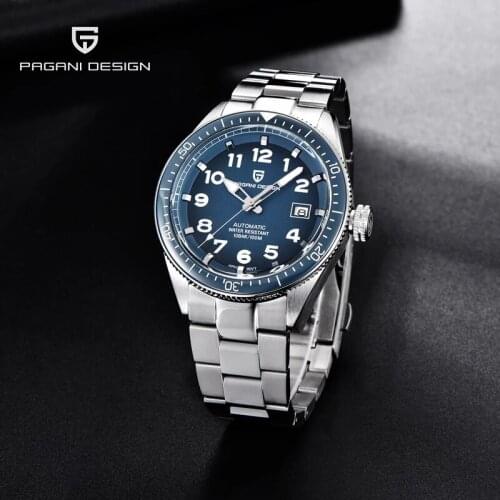 Pagani Designed The New 2021 Simple Fashion Men Mechanical Watch Stainless Steel Automatic Waterproof Calendar Night Light Watch