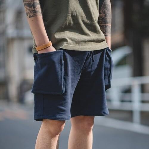 Solid P44 Cargo Joggers Shorts Men Loose Work Cotton Bigger Pocket Tactical Short Pants Casual Overalls Man Clothing