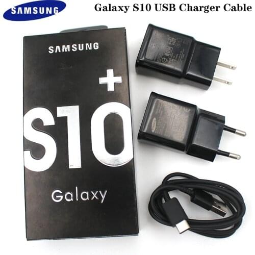 Original Samsung S10 + Adaptive Fast Wall Charger 100cm Type C USB Cable For Galaxy S10 Plus S10E S11 S20 Ultra S20+ A90 A80 A70