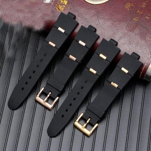 Watchband Man Rubber Replacement Watch Band Strap For Bvlgari 22x8mm 24mm x 8mm