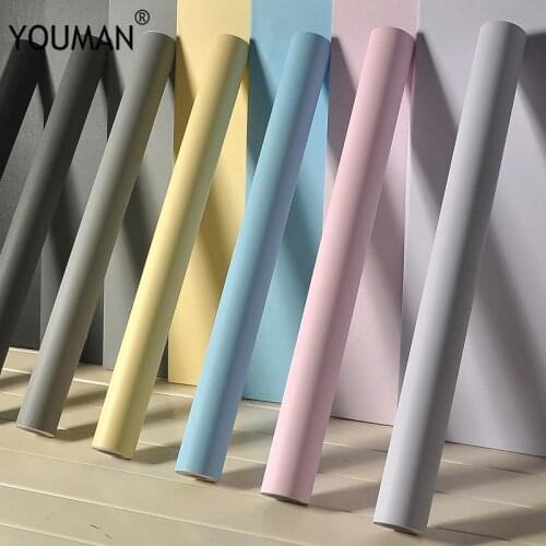 Wallpapers YOUMAN Matt Kitchen Cupboard Cabinet Self Adhesive Wall paper Roll Furniture Wall Sticker PVC DIY Decorative Stickers