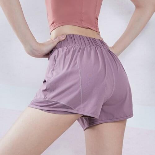 Willarde Workout Running Shorts Elastic Waist Womens 2 in 1 Sports Shorts Summer Training Fitness Yoga Shorts with Lining