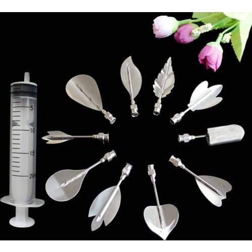 11Pcs/Set 3D Jelly Flower Art Gift 3pcs Syringe 3D Gelatin Art Gift Jello Gubbins Set