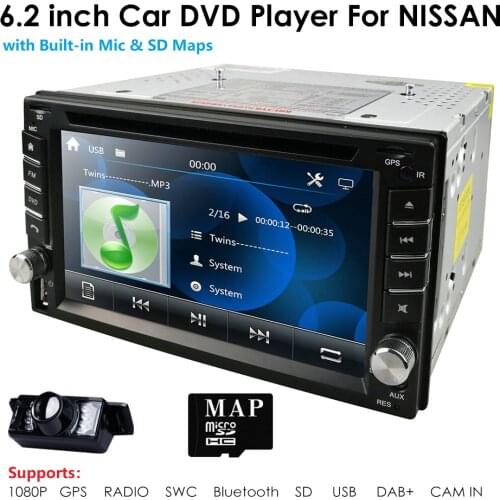6.2" wince system GPS navigation Universal Car DVD Player with Radio bluetooth Steering wheel control USB CAM-IN SD DTV RDS AMFM