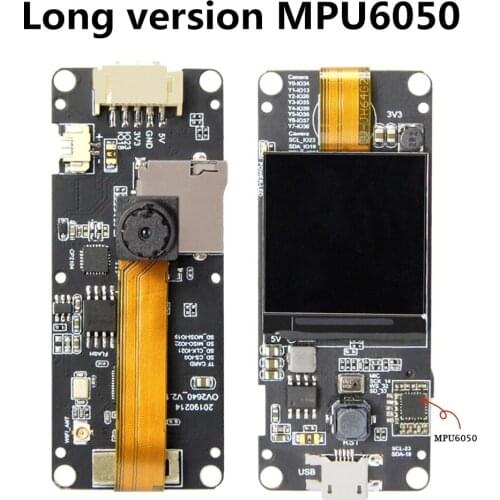 TTGO T-Camera Plus ESP32-DOWDQ6 8MB SPRAM WiFi camera module OV2640 fisheye lens MPU6050 extended version