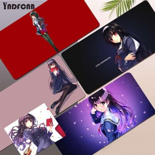 YNDFCNB Kawaii Anime Kasumigaoka Utaha Beautiful Gaming Player desk laptop Rubber Mouse Mat Size for Gaming Mousepads Deak Mat