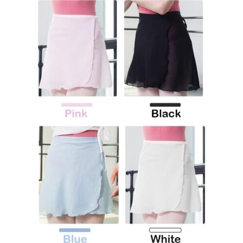 Ballet Dance Tutu Wrap Skirt Women Girls Latin Gymnastics Training Ballet Skirt Soft Lightweight 4-Color Practice Suit Dancewear