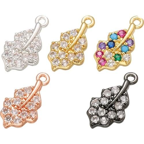 ZHUKOU 7x14mm brass crystal pendant for women handmade DIY necklace earrings jewelry accessories Making model: VD551