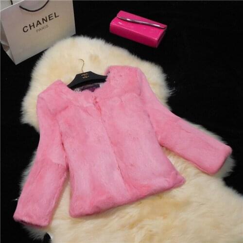 2016 new winter slim slim rabbit fur jacket integral skin